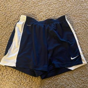 Nike dri-fit Womens shorts size small. Blue/ white color
